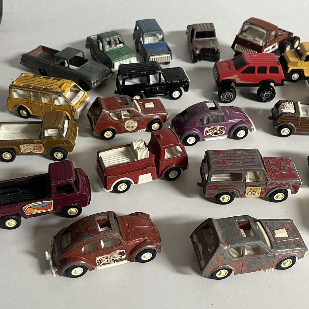 Vintage Die Cast Cars Tootsie Toy Buddy L Tonka Diecast Trucks Cars Large Lot 21